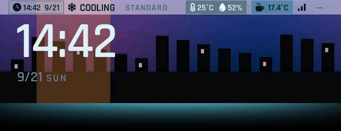 A looping animation on the custom page