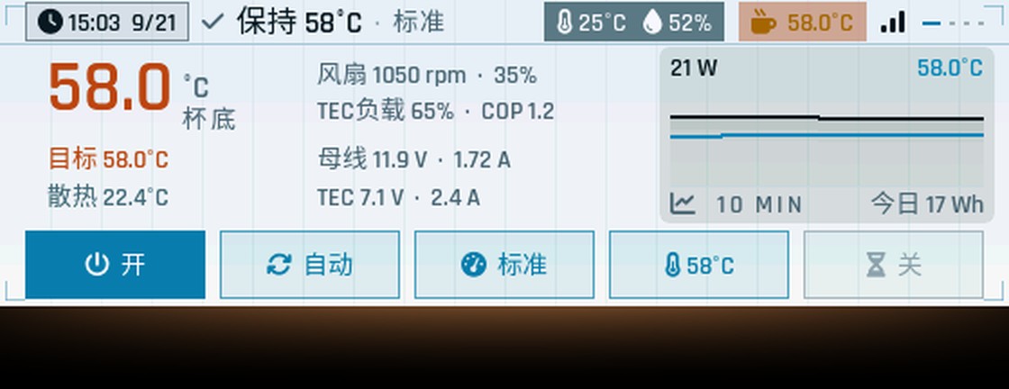 状态栏的杯温